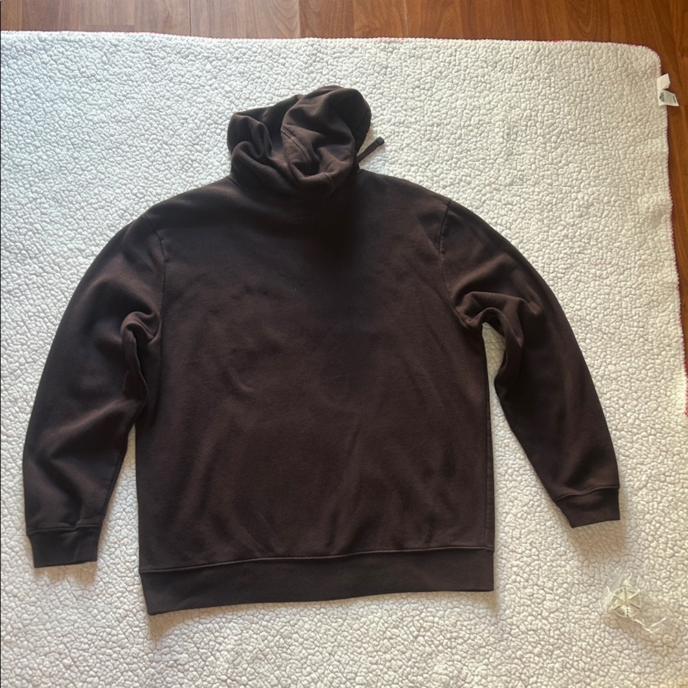 GAP Dark Brown Pullover Hoodie with Cream Logo - Picture 10 of 11